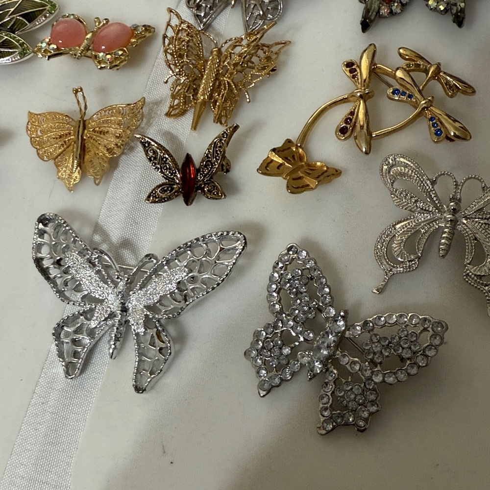 Dragonfly & Butterfly brooches vintage & modern - Picture 10 of 13